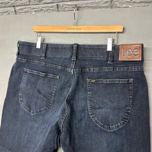 Lee Extreme Motion MVP Tapered Leg Jeans Mens 40x29 Dark Wash Stretch Denim